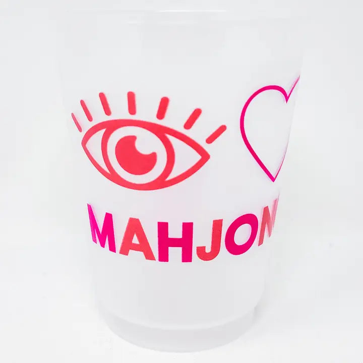 I Heart Mahjong Cups