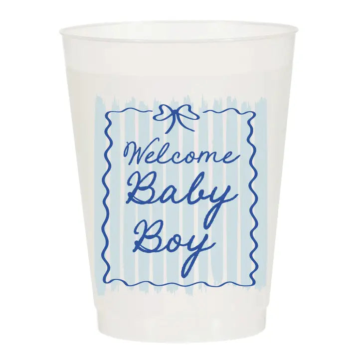 Welcome Baby Boy Frosted Cups