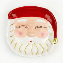 Load image into Gallery viewer, Red Santa Dessert Plate
