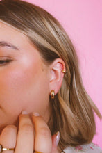 Load image into Gallery viewer, Gold Hammered Hoops - Hypoallergenic
