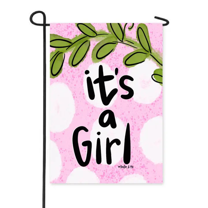 It's A Girl Garden Flag