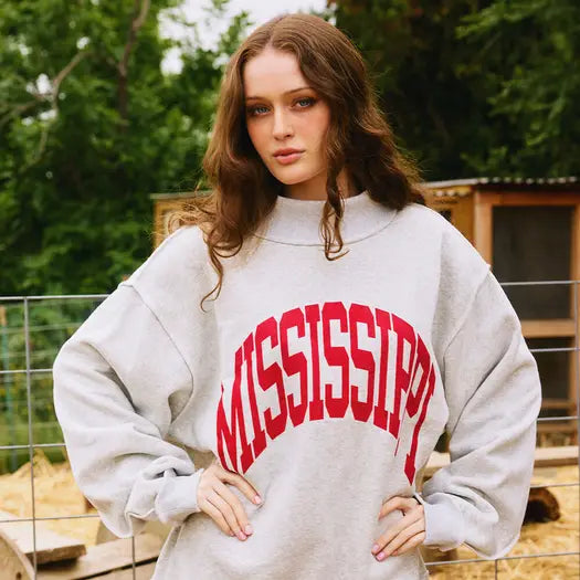 'Mississippi & MS' Reversible Sweatshirt