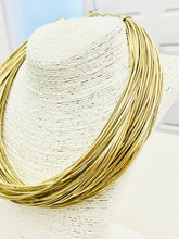 Load image into Gallery viewer, Gold Leatherette Slub Necklace
