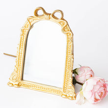 Load image into Gallery viewer, Gold Ribbon Table Mirror

