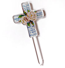 Load image into Gallery viewer, Comfort Cross Acrylic Plant Stick
