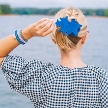 Load image into Gallery viewer, Flat Hair Clip | Large | Blue Shooting Star

