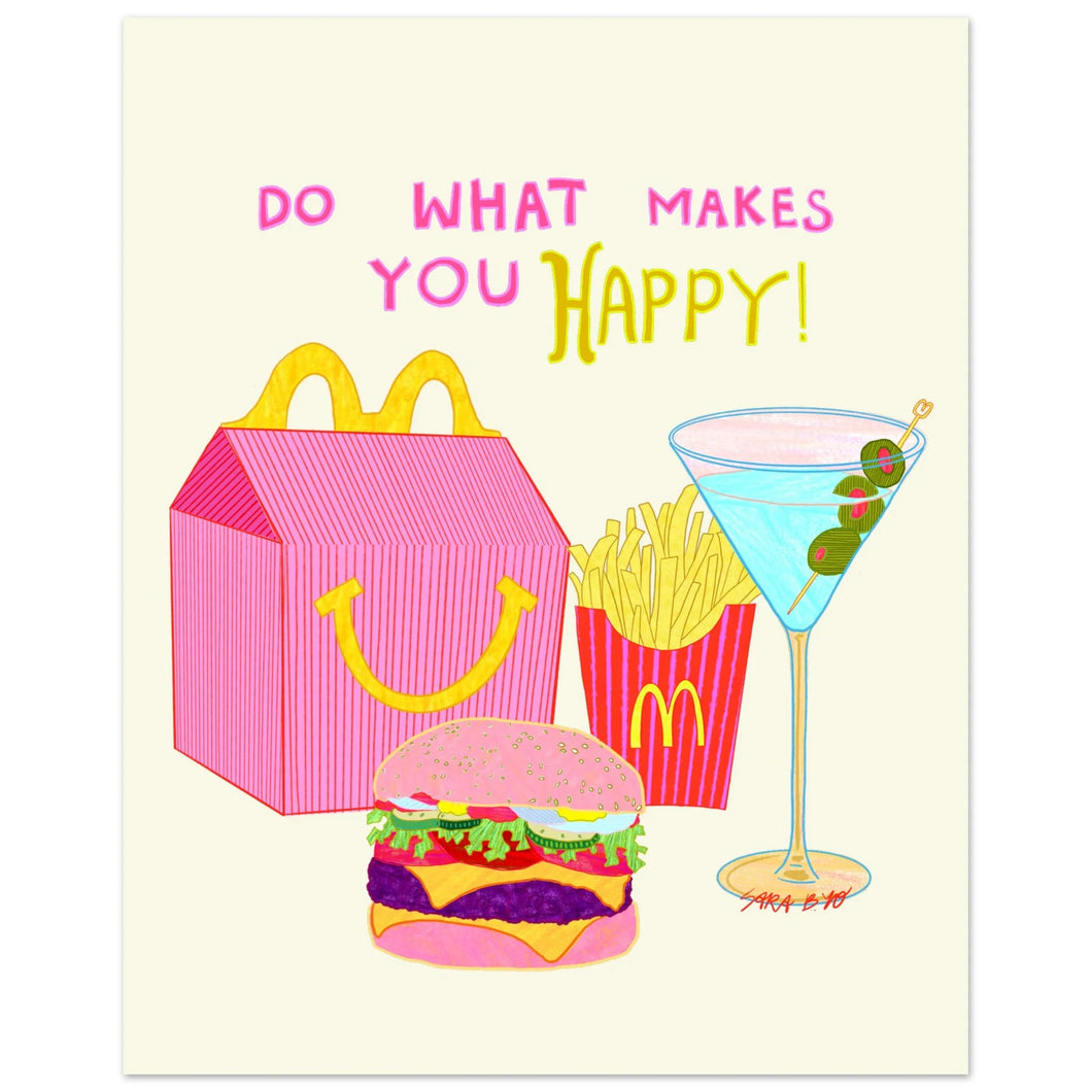 The Adult Happy Meal Greeting Card