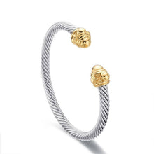 Load image into Gallery viewer, Kenzie Two-Tone Cable Twist Bracelet | Stainless Steel - Waterproof
