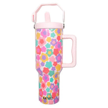Load image into Gallery viewer, Groovy Multicolored Flowers Tumbler

