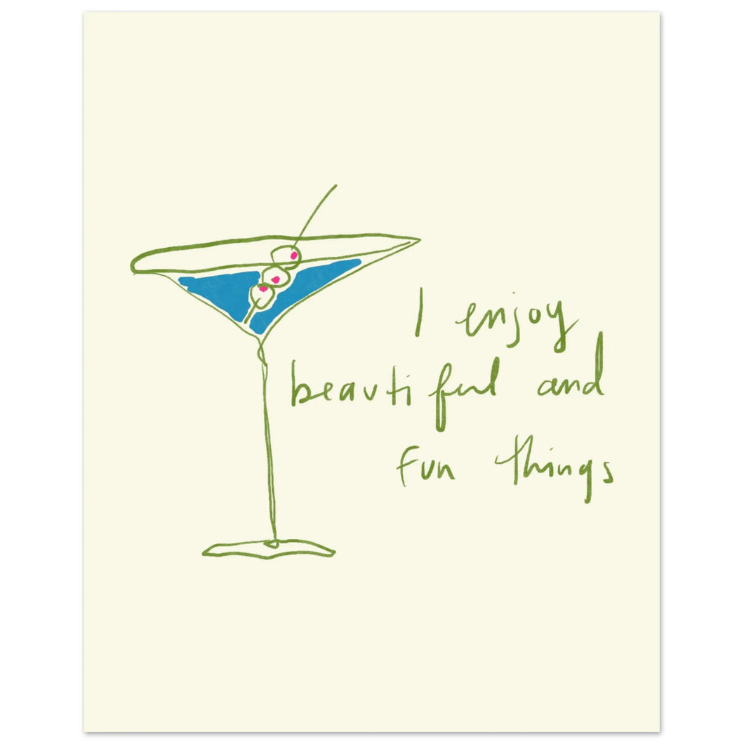 Beautiful & Fun Martini Greeting Card