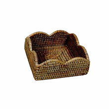 Load image into Gallery viewer, Caspari Rattan Scalloped Luncheon Napkin Holder
