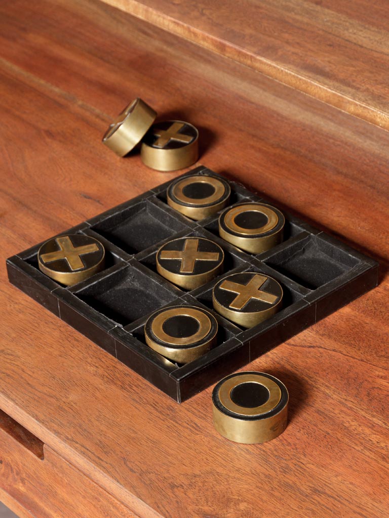 Tic Tac Toe Game Resin & Brass