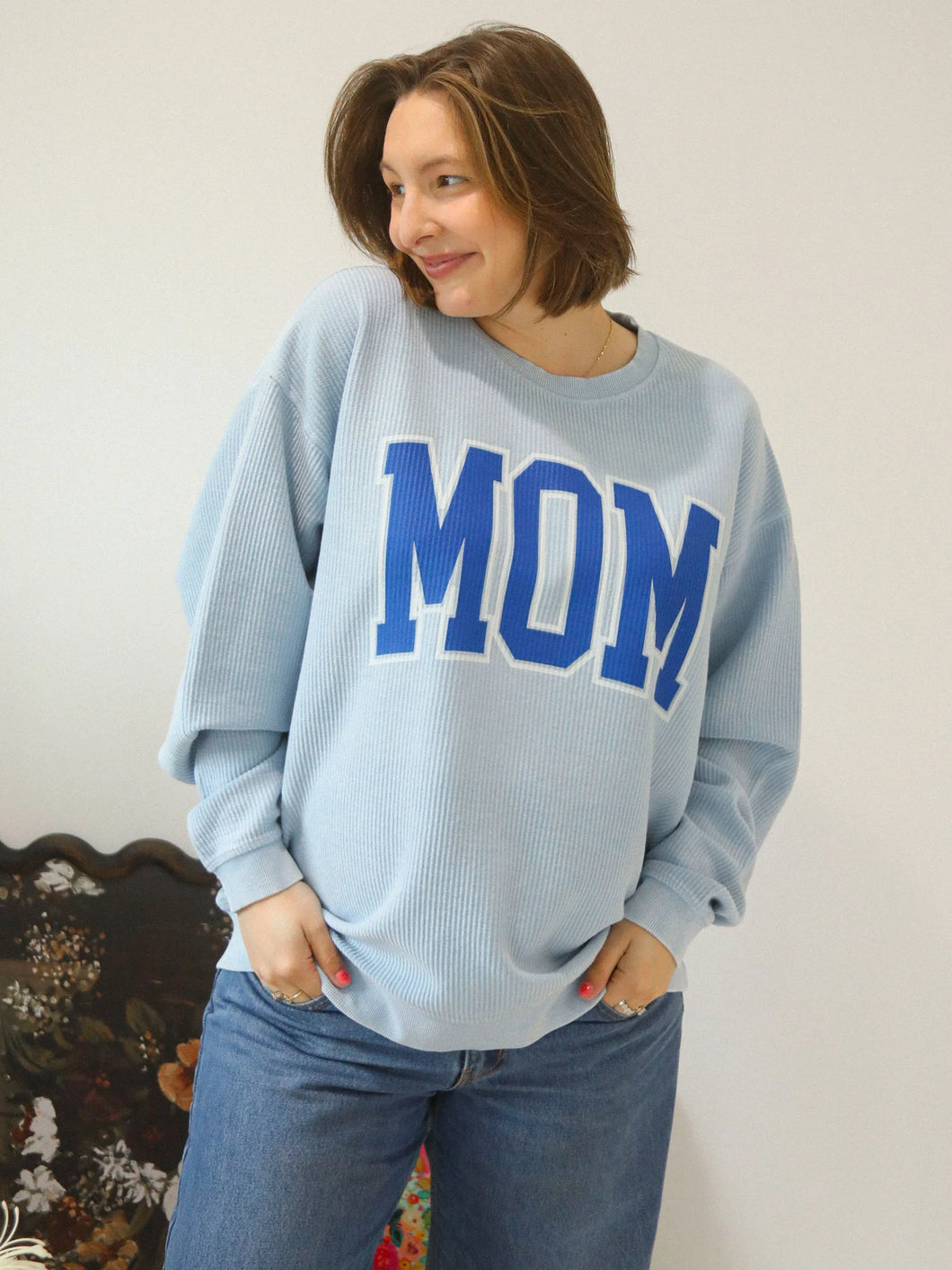 Mom Baby Blue Sweatshirt