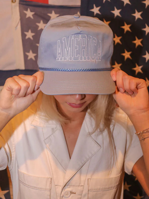 America Blue Trucker Hat