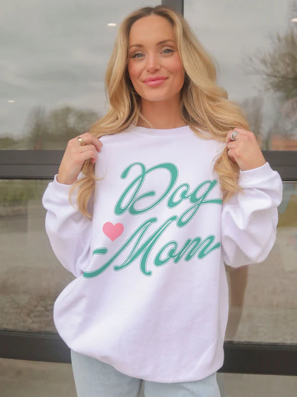 Dog Mom Corded Sweatshirt