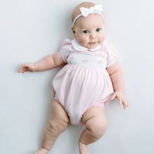 Load image into Gallery viewer, Willow's Classics Smocked Short Sleeve Bubble - Pink
