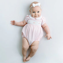 Load image into Gallery viewer, Willow's Classics Smocked Short Sleeve Bubble - Pink
