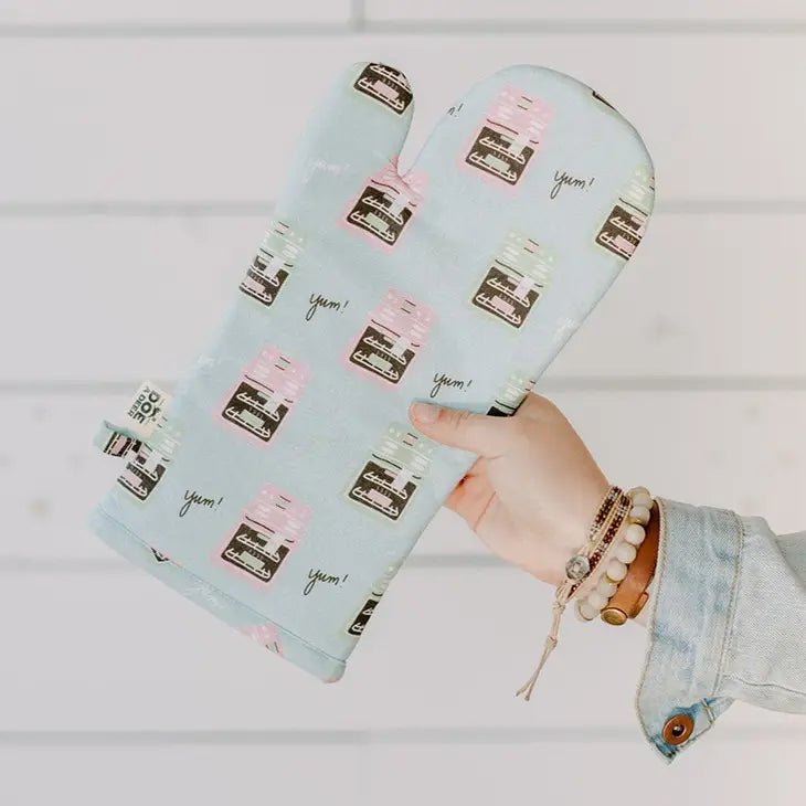 Oven Patterned Oven Mitt