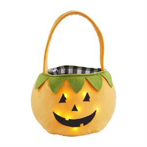 Light Up Jack O Lantern Pumpkin Treat Bag