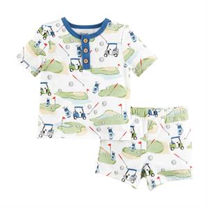 Blue Golf Pajama Set