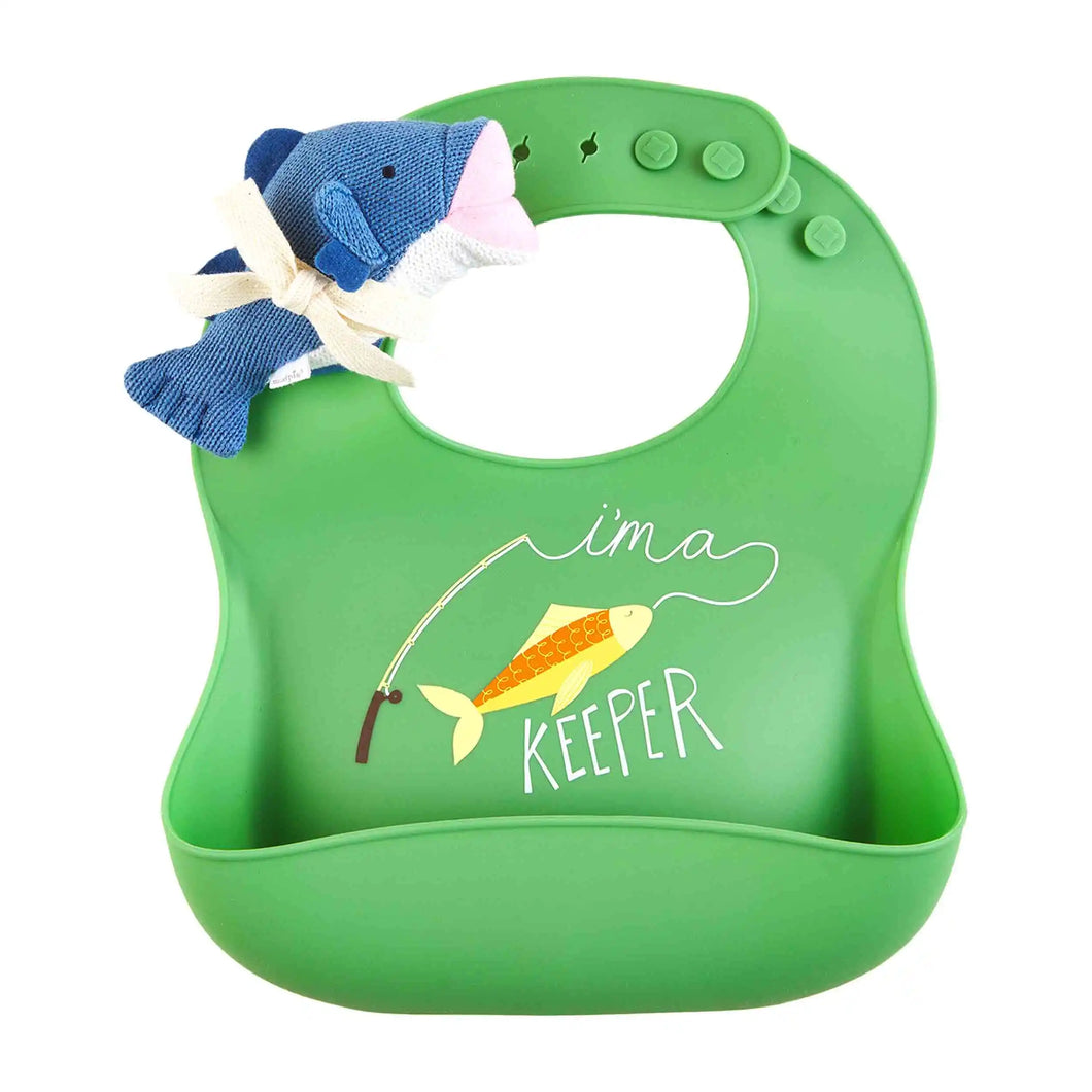 Fish Silicone Bib & Rattle