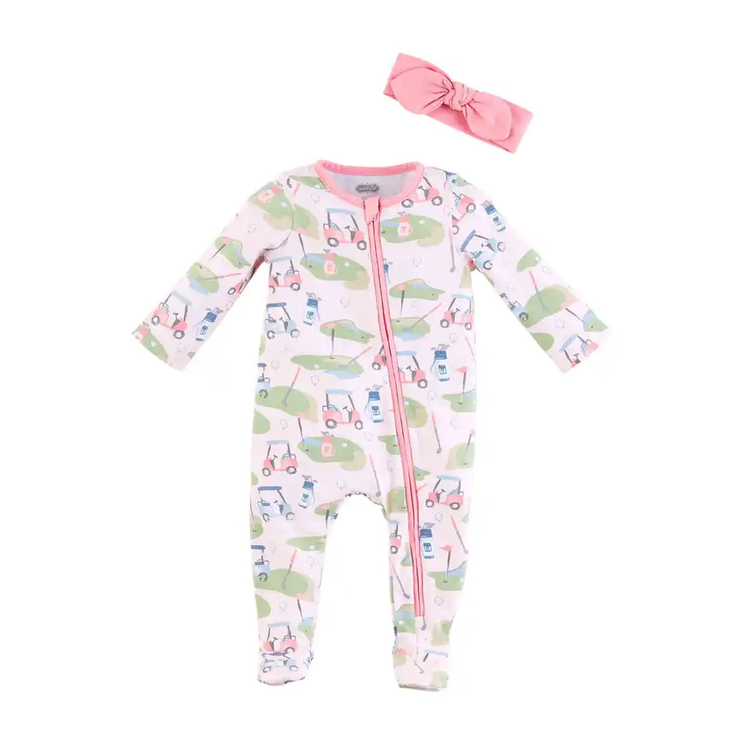 Pink Golf Sleeper Set