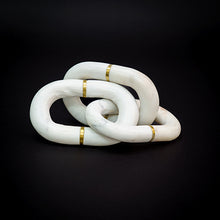 Load image into Gallery viewer, White Marble Chain with Brass
