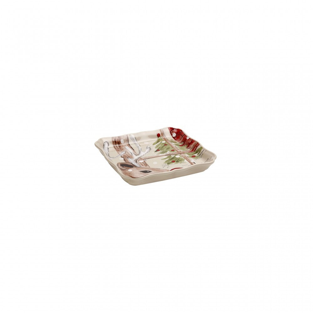 Deer Friends Square Tray