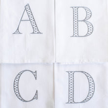 Load image into Gallery viewer, Nay&#39;s Nay&#39;s Closet Grey Initial Tea Towel
