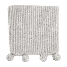 Load image into Gallery viewer, Mud Pie Chenille Pom Pom Blanket
