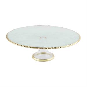 Glass with Gold Cake Stand