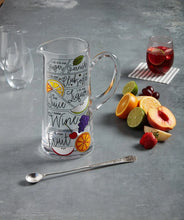 Load image into Gallery viewer, Mud Pie Sangria Glass Pitcher
