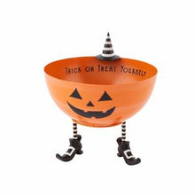 Load image into Gallery viewer, Tin Pumpkin Candy Bowl
