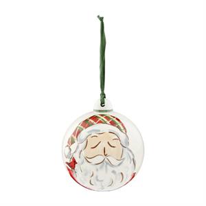 Santa Ceramic Ball Ornament