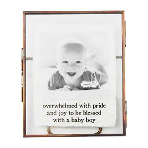 Baby Boy Glass Metal 3x3 Frame