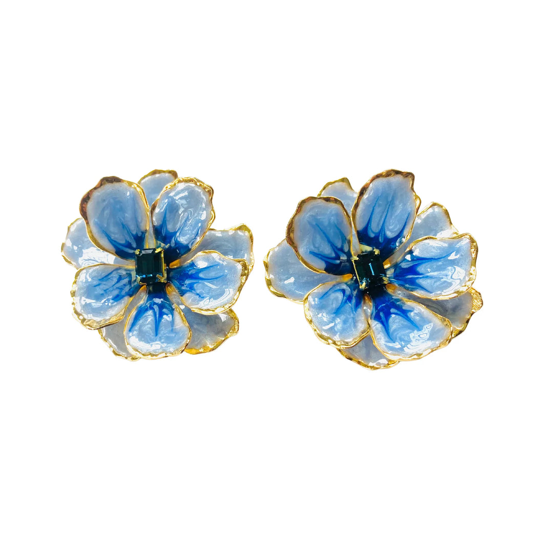 Blue Pearl Jewel Earrings