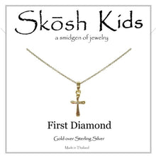 Load image into Gallery viewer, Skosh Kids 1st Diamond CZ Cross
