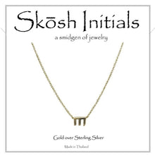 Load image into Gallery viewer, Skosh Sideways Initial Necklaces Gold
