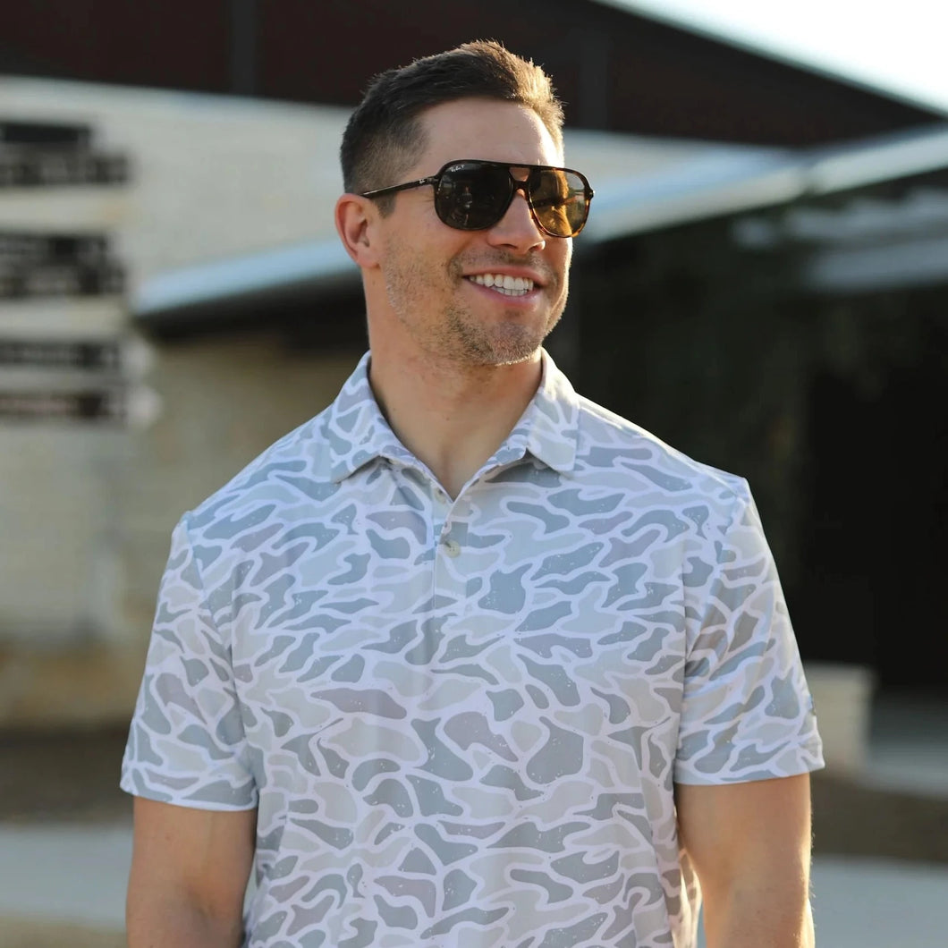 Burlebo White Camo Polo