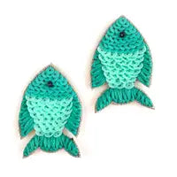 Blue Fish Earrings