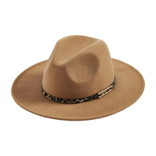 Load image into Gallery viewer, Mud Pie Leopard Band Fedora
