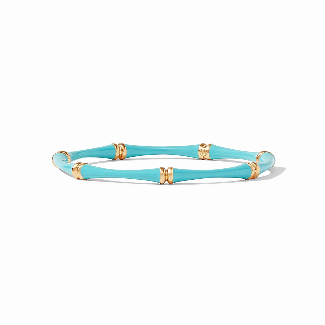 Julie Vos Bamboo Bangle Chalcedony Blue