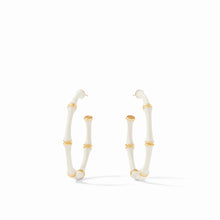 Load image into Gallery viewer, Bamboo Hoops Ivory
