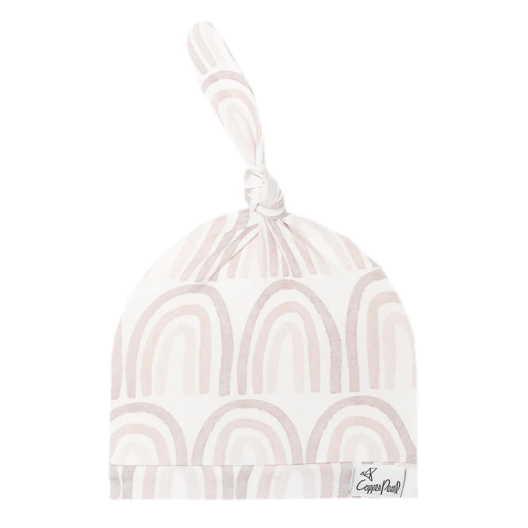 Copper Pearl Top Knot Hat