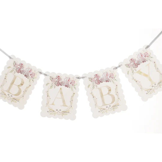 Over the Moon Vintage Baby Banner