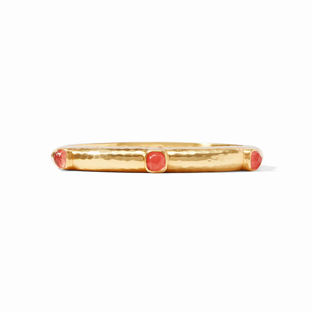 Catalina Hinge Bangle Gold Iridescent Coral