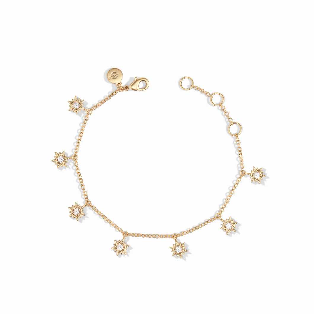 Celeste Charm Delicate Bracelet Gold CZ