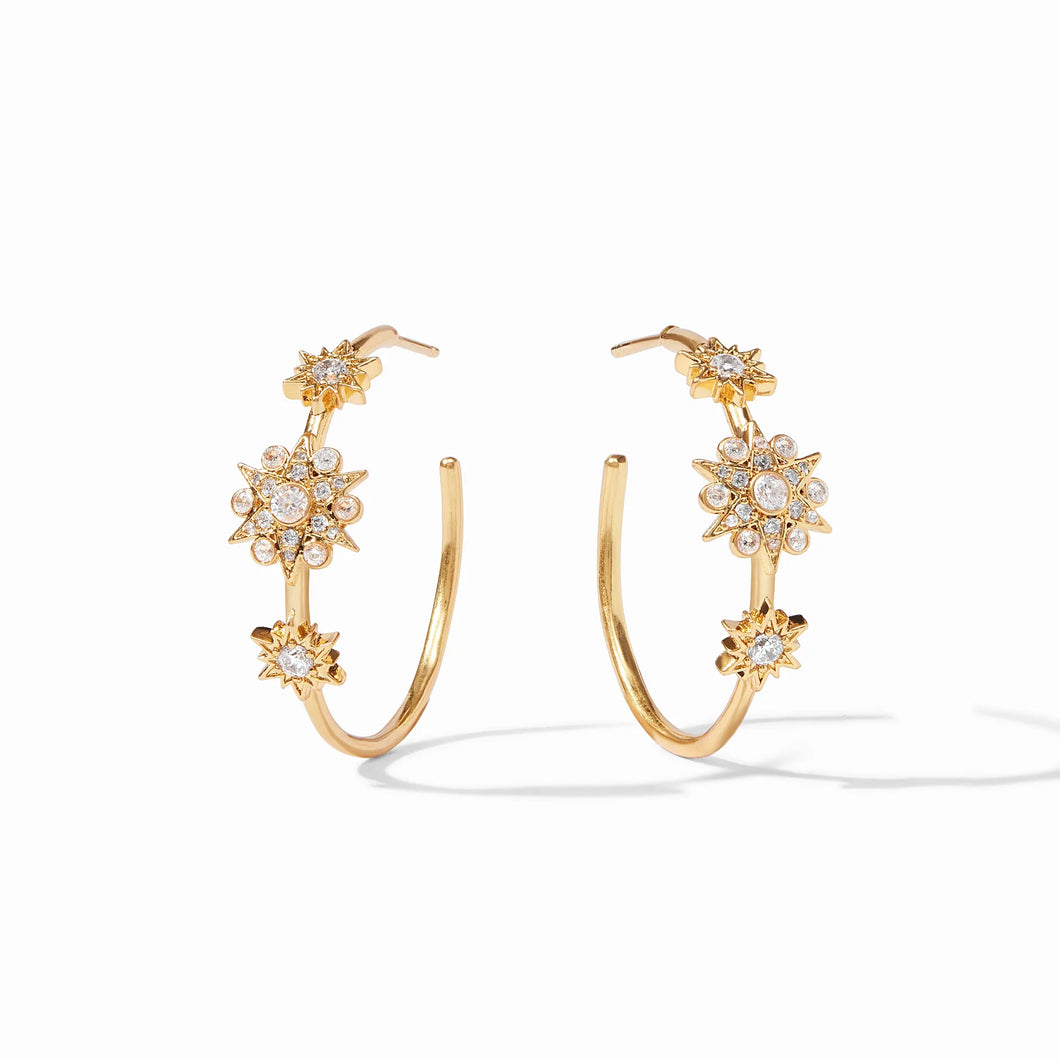 Celeste Hoop Gold CZ & Pearl