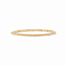 Load image into Gallery viewer, Celeste Stacking Bangle Gold CZ
