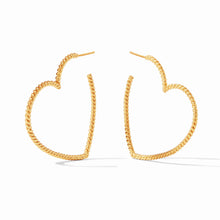 Load image into Gallery viewer, Esme Heart Hoop Gold
